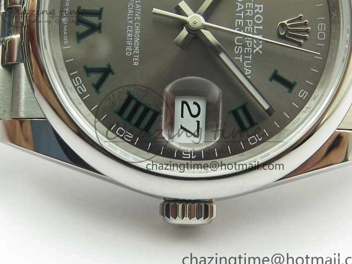 Dial SS Best Roman Jubilee DateJust Edition 126200 1:1 Gray BP Maker 36 Bracelet on 0201